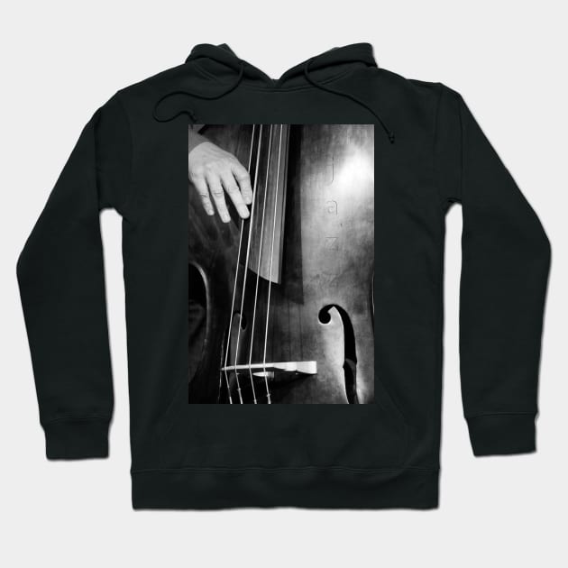 Jazz Bass Poster Hoodie by cinema4design